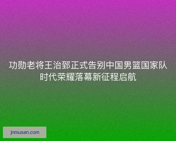 功勋老将王治郅正式告别中国男篮国家队时代荣耀落幕新征程启航